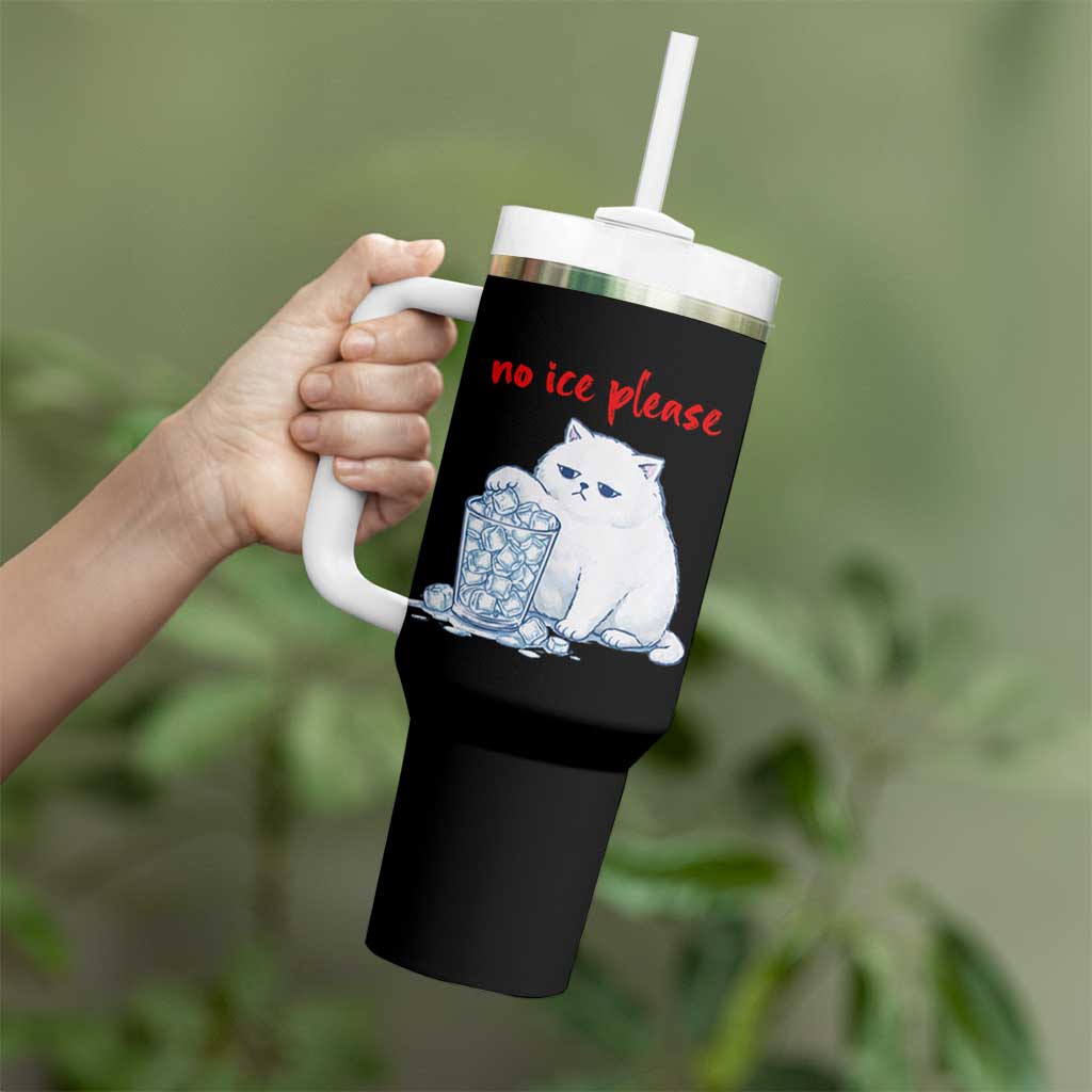 Abolish Ice Protest Tumbler With Handle Subtle FDT Cat Meme No Ice Please