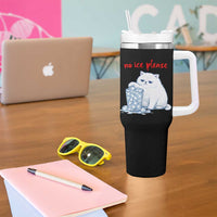 Abolish Ice Protest Tumbler With Handle Subtle FDT Cat Meme No Ice Please