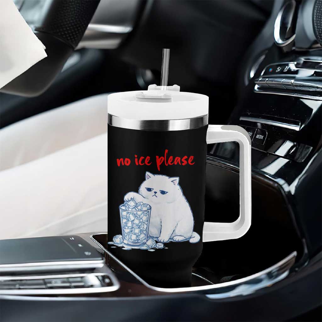 Abolish Ice Protest Tumbler With Handle Subtle FDT Cat Meme No Ice Please