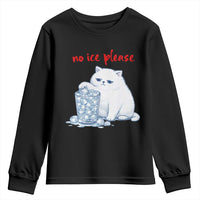 Abolish Ice Protest Youth Sweatshirt Subtle FDT Cat Meme No Ice Please