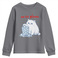 Abolish Ice Protest Youth Sweatshirt Subtle FDT Cat Meme No Ice Please