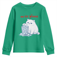 Abolish Ice Protest Youth Sweatshirt Subtle FDT Cat Meme No Ice Please