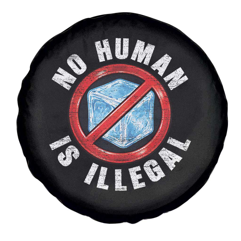 Abolish Ice No Human is Illegal Spare Tire Cover Retro Protest Subtle FDT