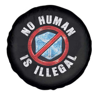 Abolish Ice No Human is Illegal Spare Tire Cover Retro Protest Subtle FDT