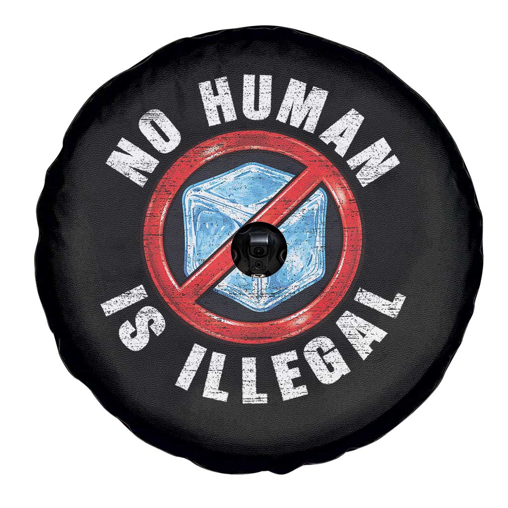 Abolish Ice No Human is Illegal Spare Tire Cover Retro Protest Subtle FDT