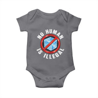 Abolish Ice No Human is Illegal Baby Onesie Retro Protest Subtle FDT