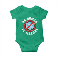 Abolish Ice No Human is Illegal Baby Onesie Retro Protest Subtle FDT