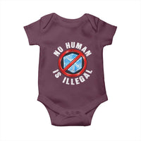 Abolish Ice No Human is Illegal Baby Onesie Retro Protest Subtle FDT