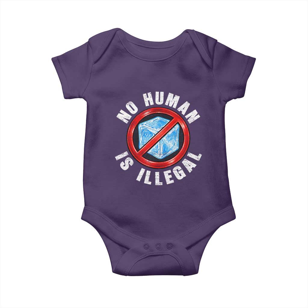 Abolish Ice No Human is Illegal Baby Onesie Retro Protest Subtle FDT