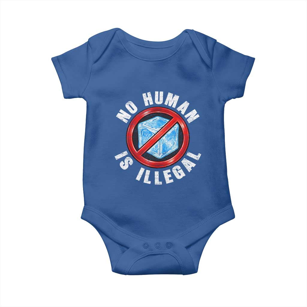 Abolish Ice No Human is Illegal Baby Onesie Retro Protest Subtle FDT