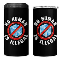 Abolish Ice No Human is Illegal 4 in 1 Can Cooler Tumbler Retro Protest Subtle FDT