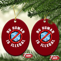 Abolish Ice No Human is Illegal Ceramic Ornament Retro Protest Subtle FDT