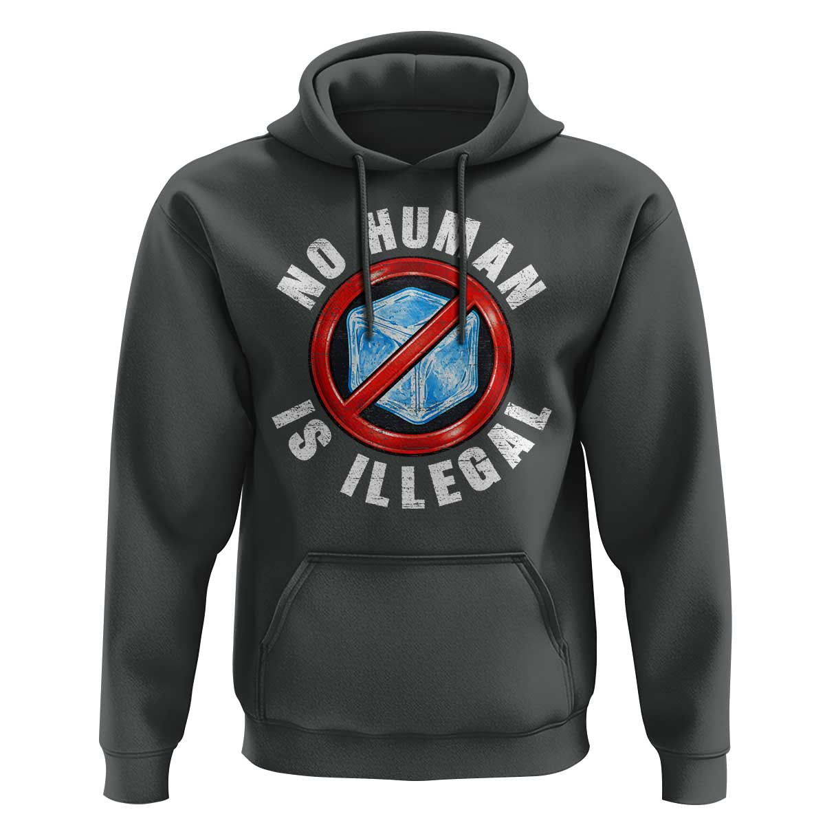 Abolish Ice No Human is Illegal Hoodie Retro Protest Subtle FDT