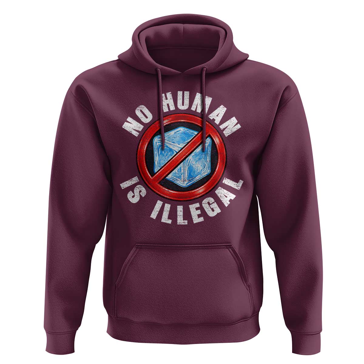 Abolish Ice No Human is Illegal Hoodie Retro Protest Subtle FDT
