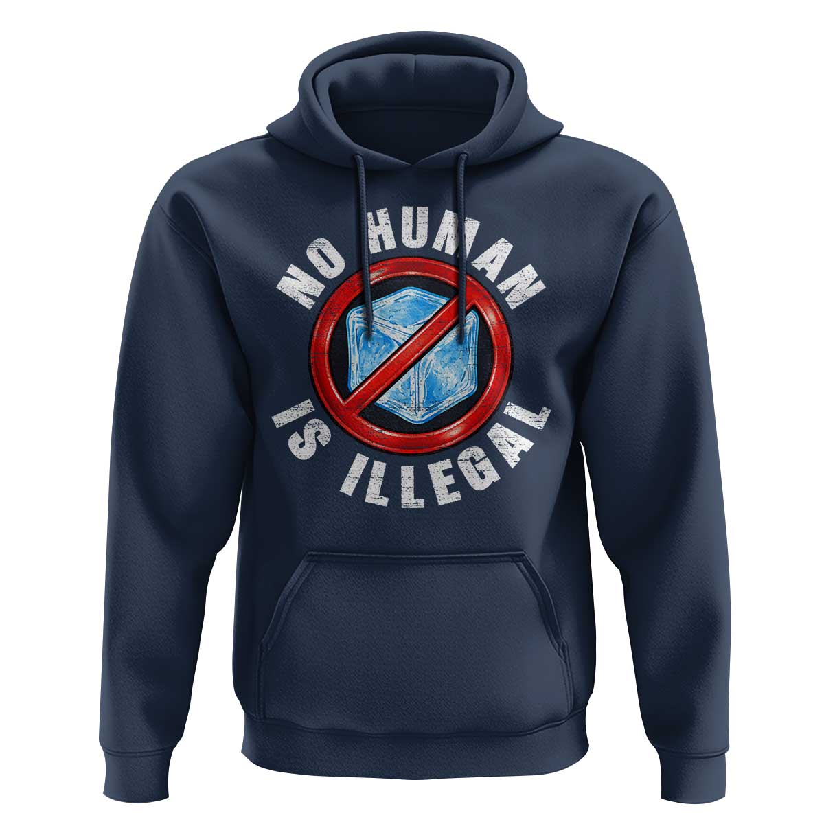 Abolish Ice No Human is Illegal Hoodie Retro Protest Subtle FDT