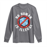 Abolish Ice No Human is Illegal Long Sleeve Shirt Retro Protest Subtle FDT
