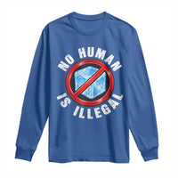 Abolish Ice No Human is Illegal Long Sleeve Shirt Retro Protest Subtle FDT