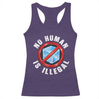 Abolish Ice No Human is Illegal Racerback Tank Top Retro Protest Subtle FDT
