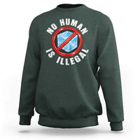 Abolish Ice No Human is Illegal Sweatshirt Retro Protest Subtle FDT