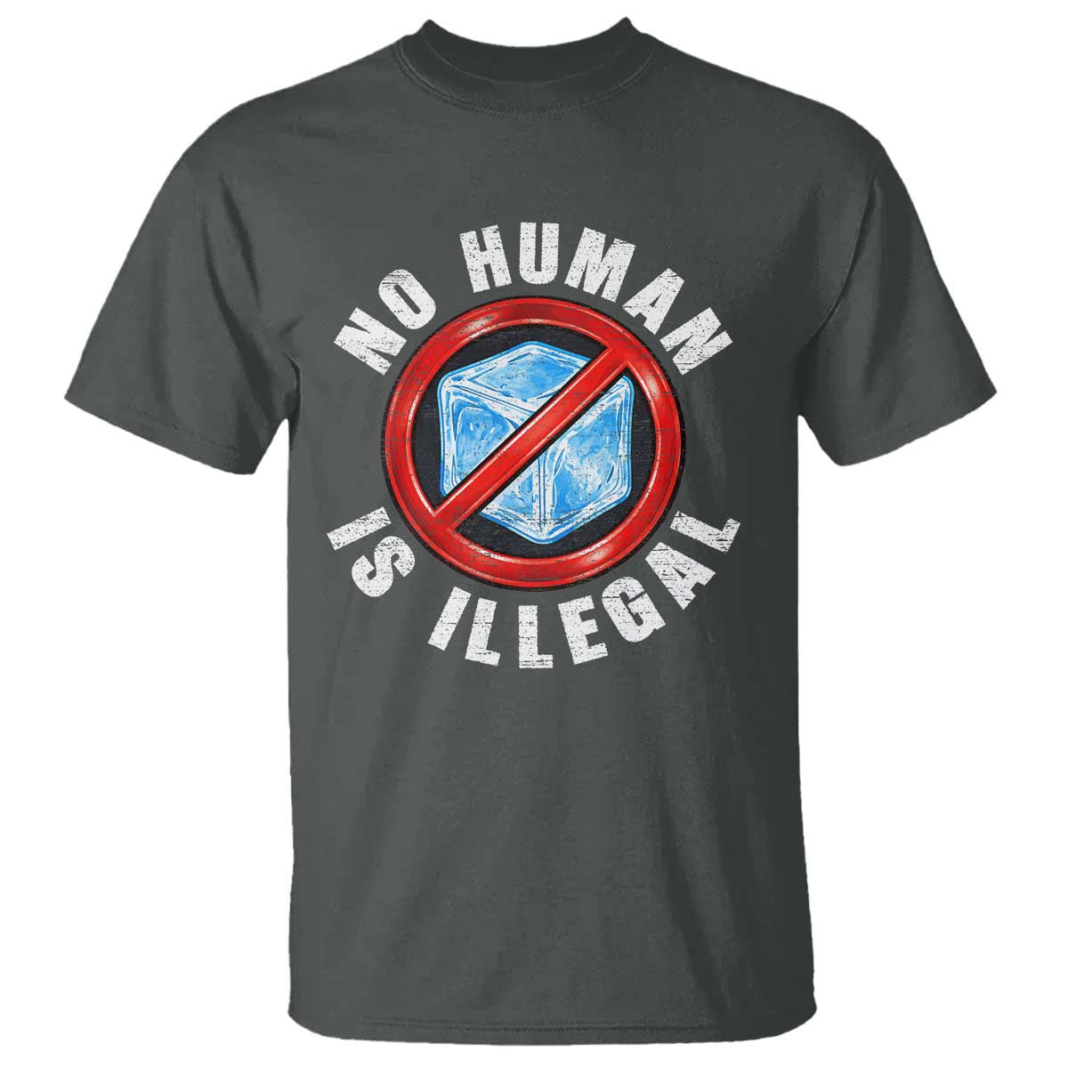 Abolish Ice No Human is Illegal T Shirt Retro Protest Subtle FDT