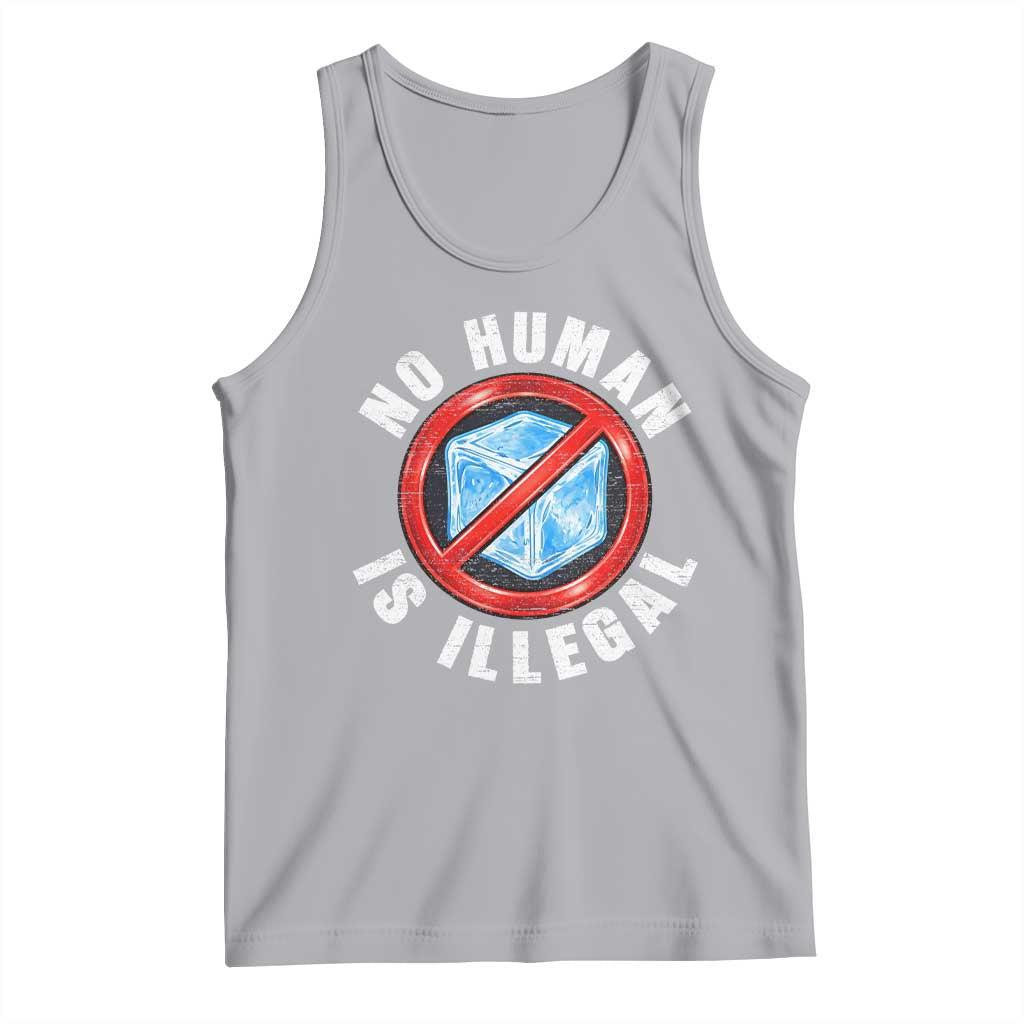 Abolish Ice No Human is Illegal Tank Top Retro Protest Subtle FDT