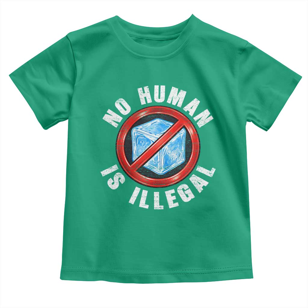 Abolish Ice No Human is Illegal Toddler T Shirt Retro Protest Subtle FDT