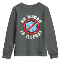 Abolish Ice No Human is Illegal Youth Sweatshirt Retro Protest Subtle FDT
