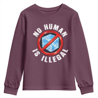 Abolish Ice No Human is Illegal Youth Sweatshirt Retro Protest Subtle FDT