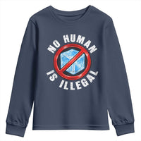 Abolish Ice No Human is Illegal Youth Sweatshirt Retro Protest Subtle FDT