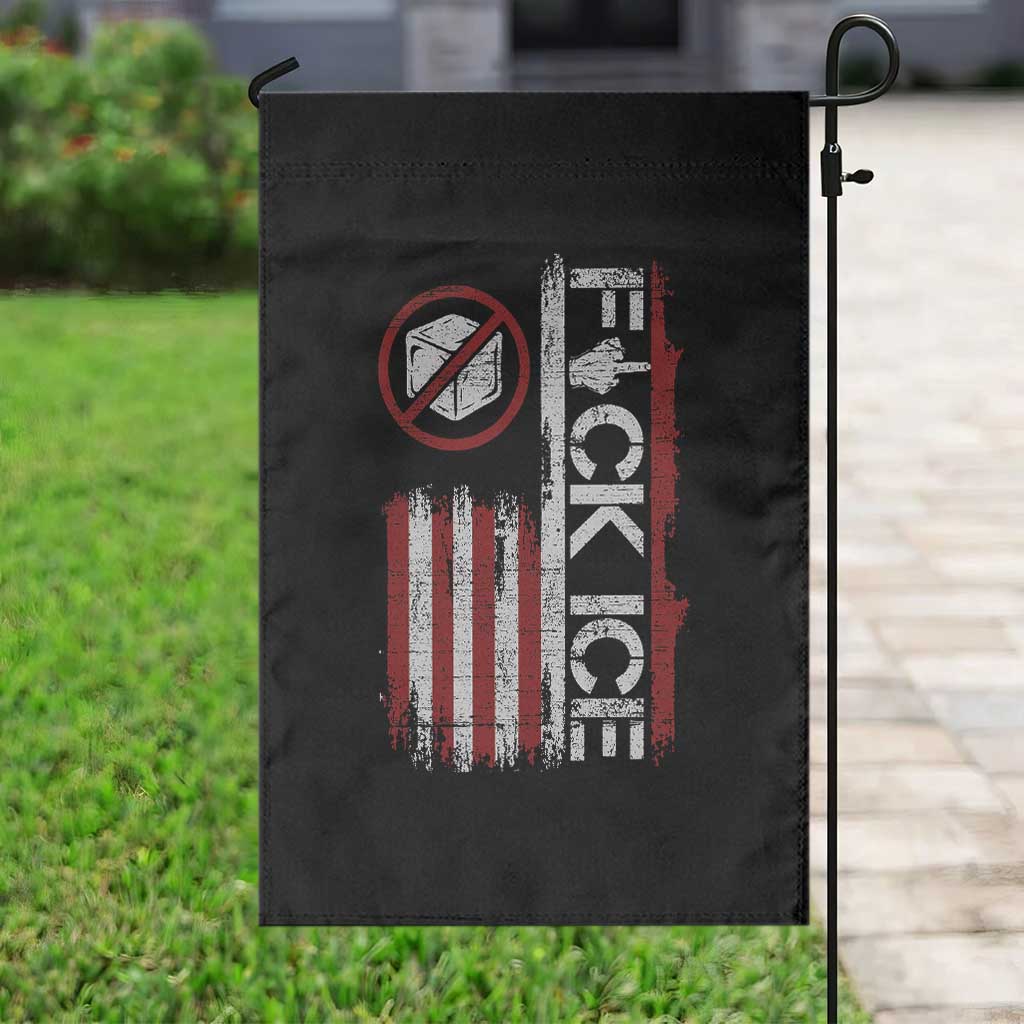 Fck Ice Garden Flag Retro US Flag Subtle FDT Protest