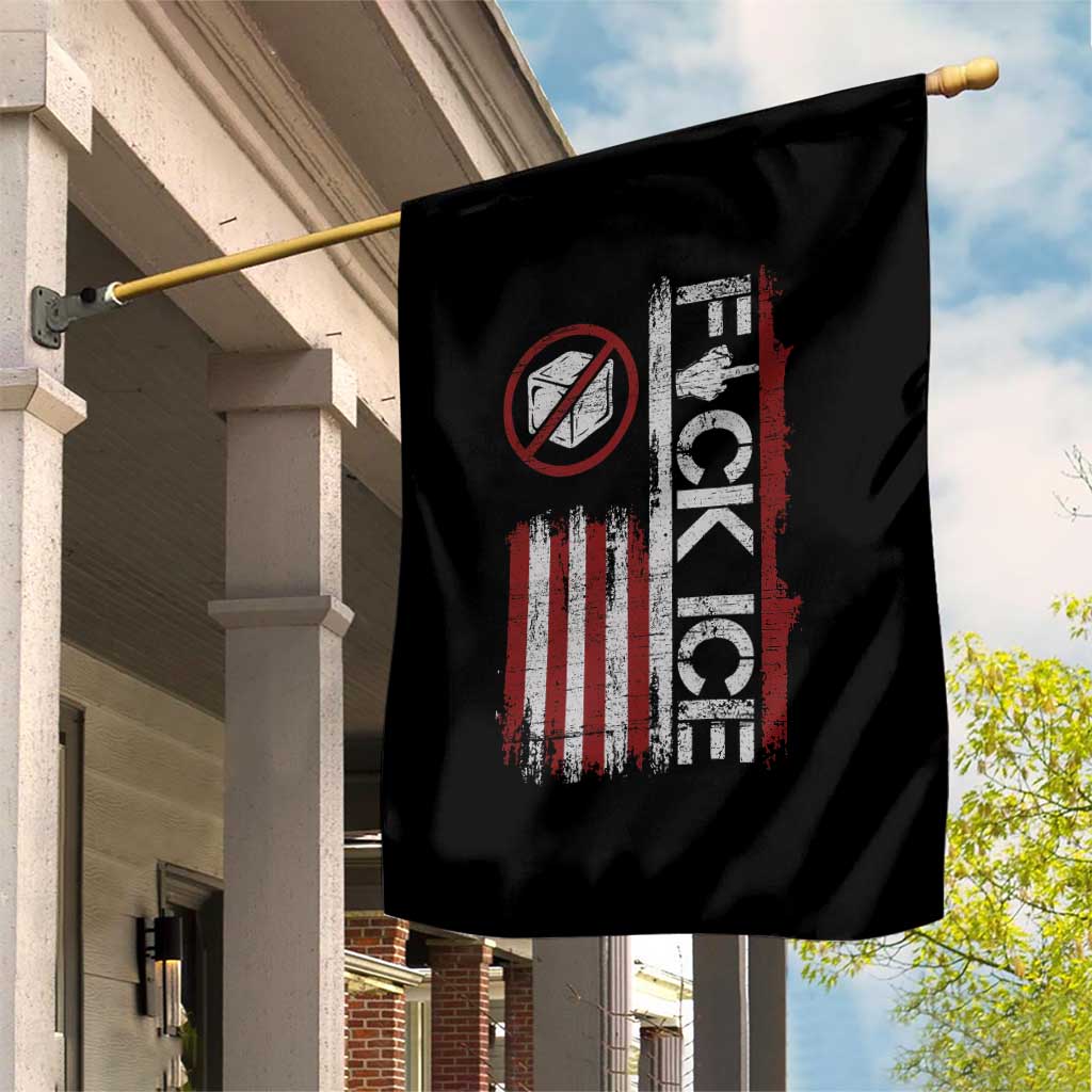 Fck Ice Garden Flag Retro US Flag Subtle FDT Protest