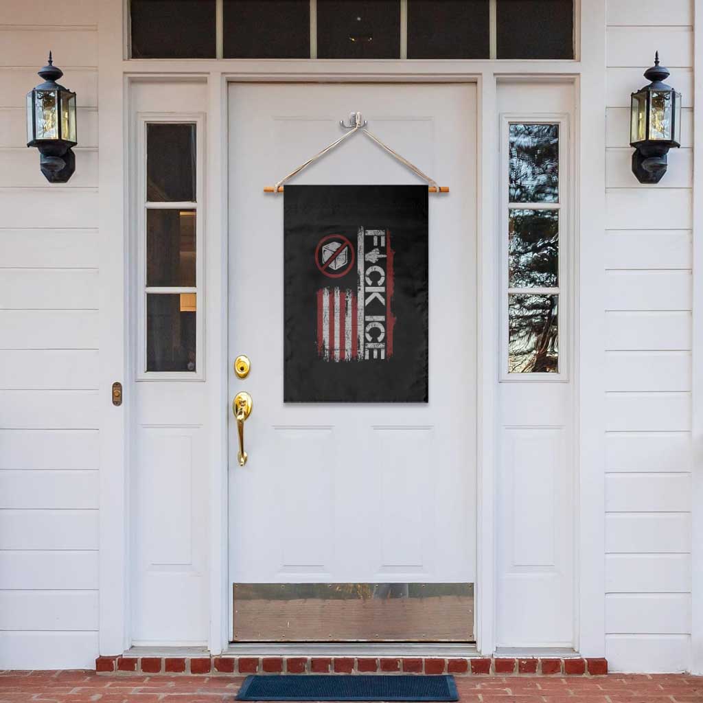 Fck Ice Garden Flag Retro US Flag Subtle FDT Protest