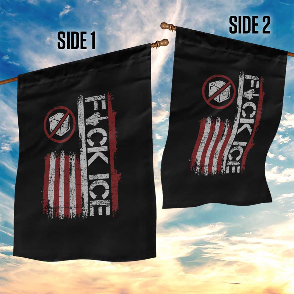 Fck Ice Garden Flag Retro US Flag Subtle FDT Protest