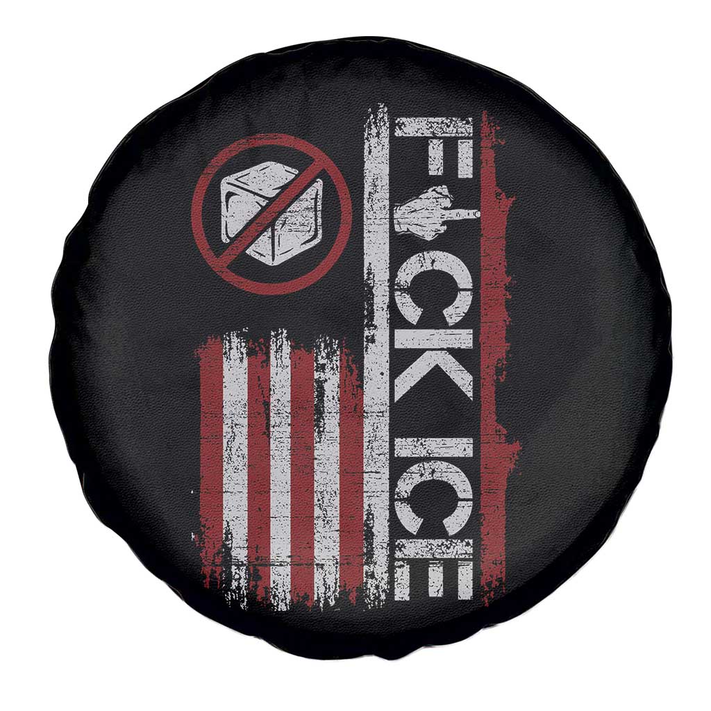 Fck Ice Spare Tire Cover Retro US Flag Subtle FDT Protest