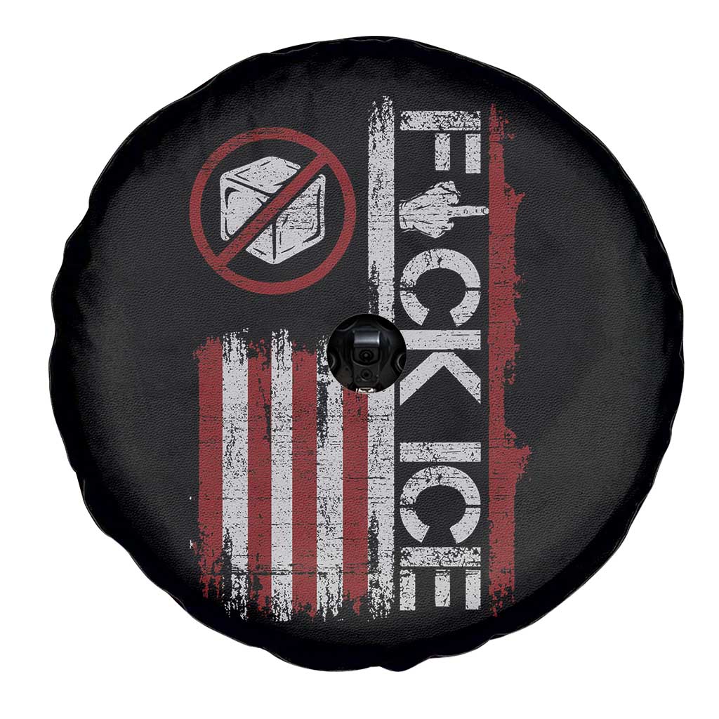 Fck Ice Spare Tire Cover Retro US Flag Subtle FDT Protest