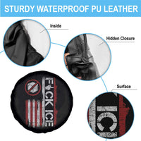 Fck Ice Spare Tire Cover Retro US Flag Subtle FDT Protest