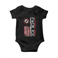 Fck Ice Baby Onesie Retro US Flag Subtle FDT Protest