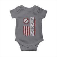 Fck Ice Baby Onesie Retro US Flag Subtle FDT Protest
