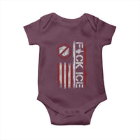 Fck Ice Baby Onesie Retro US Flag Subtle FDT Protest