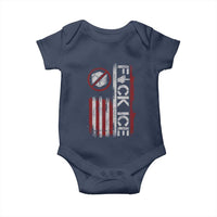 Fck Ice Baby Onesie Retro US Flag Subtle FDT Protest