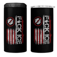 Fck Ice 4 in 1 Can Cooler Tumbler Retro US Flag Subtle FDT Protest