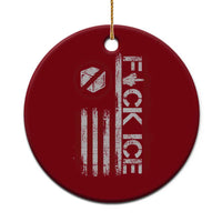 Fck Ice Ceramic Ornament Retro US Flag Subtle FDT Protest