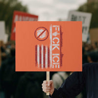 Fck Ice Protest Sign Retro US Flag Subtle FDT Protest