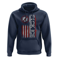 Fck Ice Hoodie Retro US Flag Subtle FDT Protest