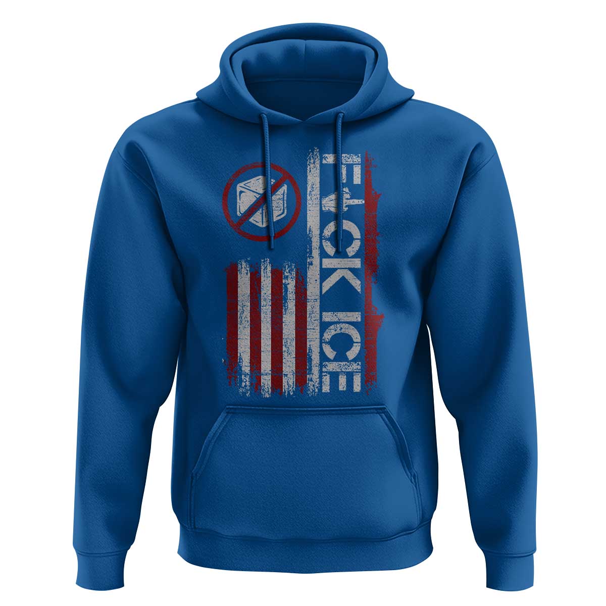 Fck Ice Hoodie Retro US Flag Subtle FDT Protest