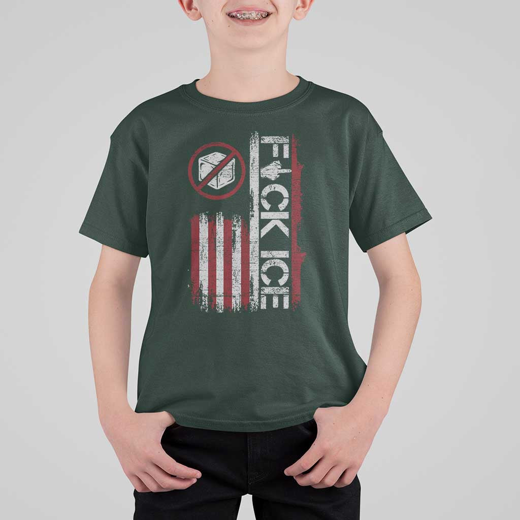 Fck Ice T Shirt For Kid Retro US Flag Subtle FDT Protest