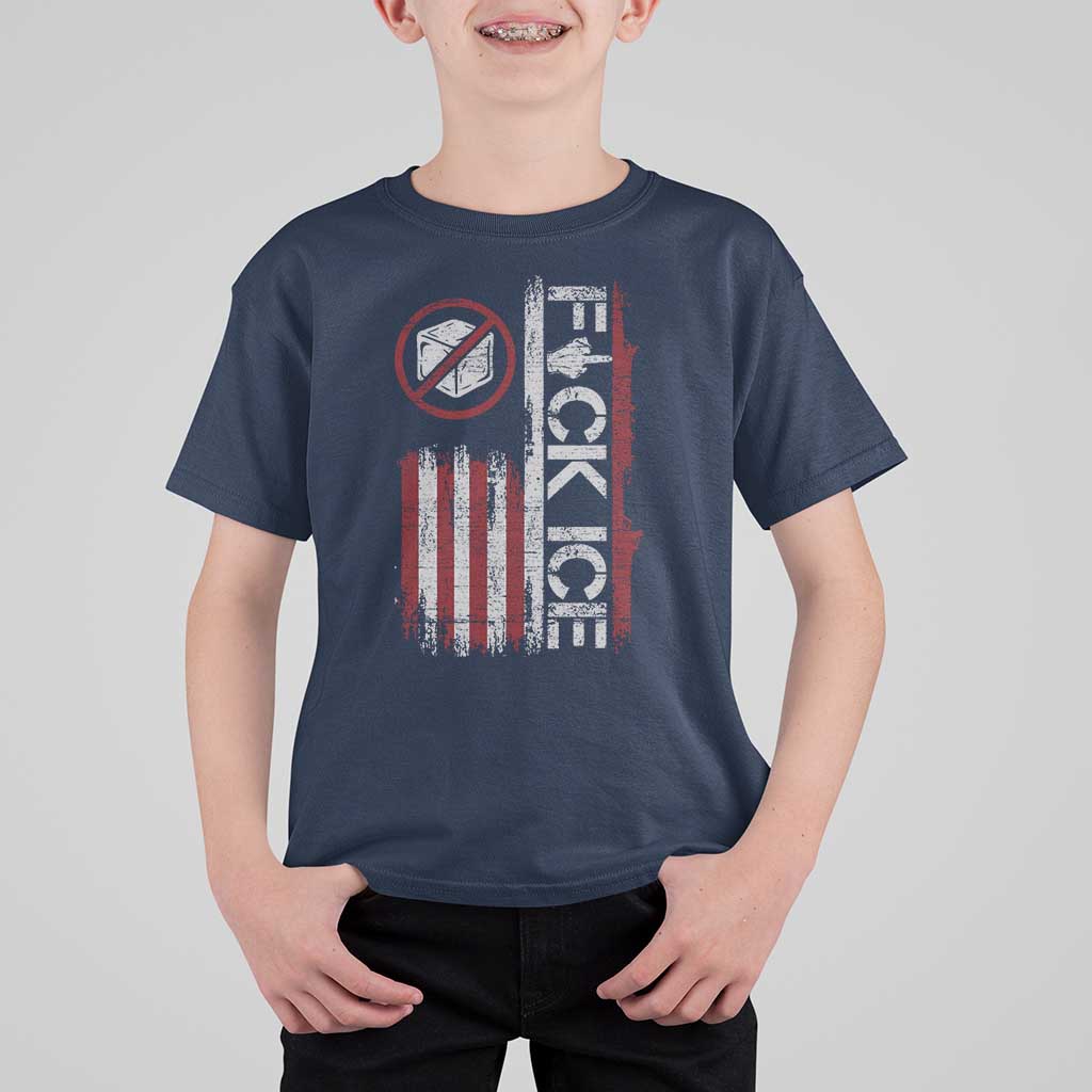 Fck Ice T Shirt For Kid Retro US Flag Subtle FDT Protest