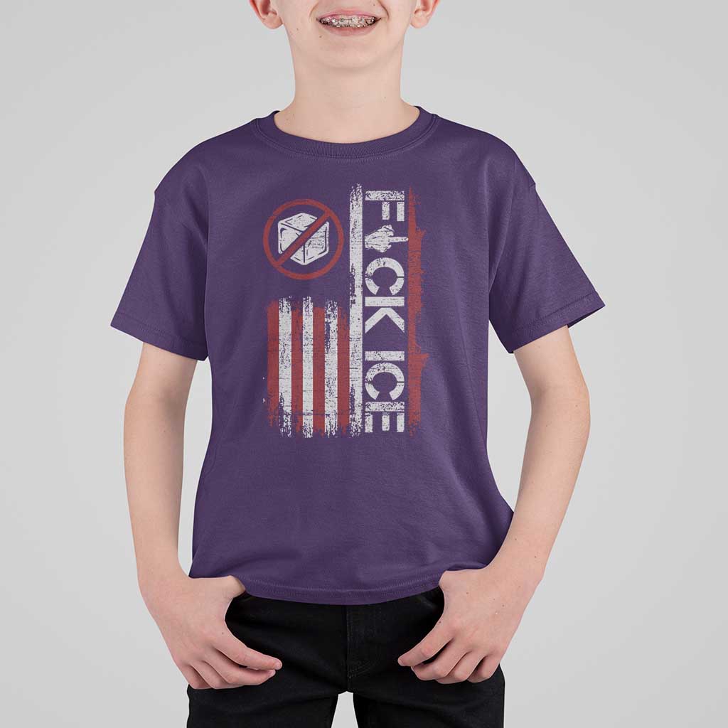 Fck Ice T Shirt For Kid Retro US Flag Subtle FDT Protest