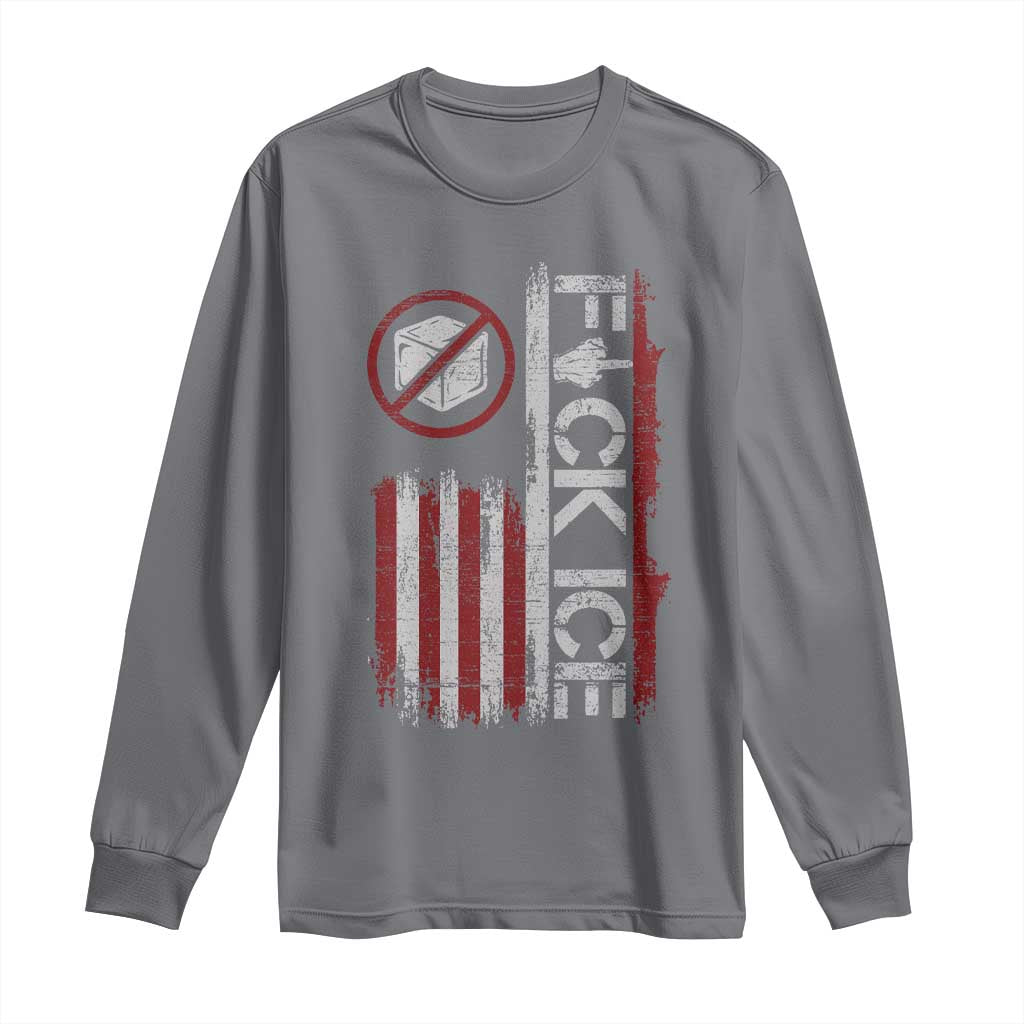 Fck Ice Long Sleeve Shirt Retro US Flag Subtle FDT Protest