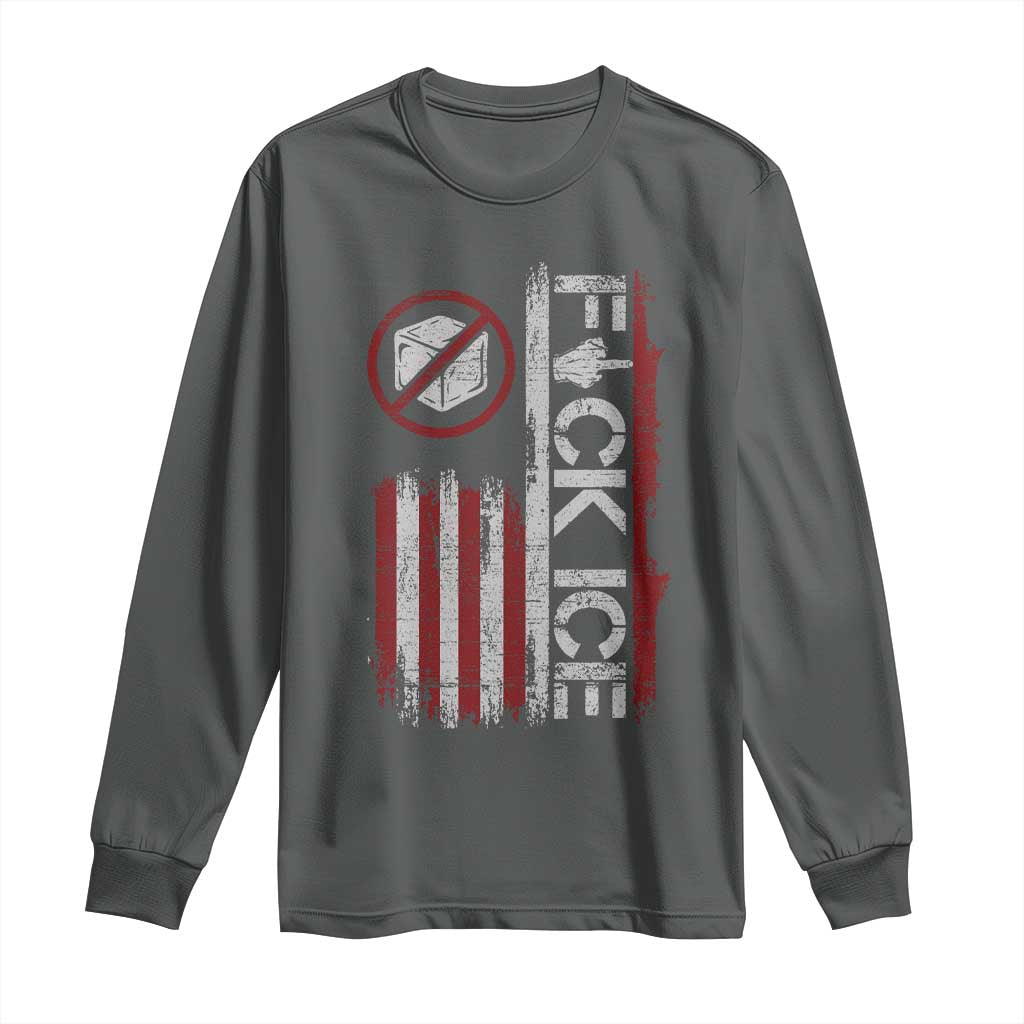 Fck Ice Long Sleeve Shirt Retro US Flag Subtle FDT Protest